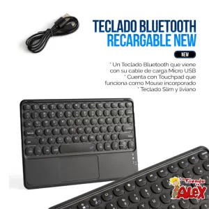 TECLADO BLUETOOTH RECARGABLE NEW