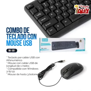 COMBO DE TECLADO CON MOUSE USB