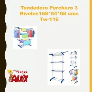 Tendedero Perchero 3 Niveles168*54*68 cms Tw-116