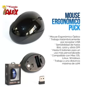 MOUSE ERGONOMICO PUCK