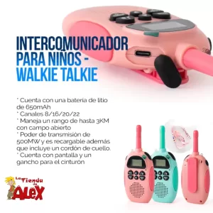 INTERCOMUNICADOR PARA NIÑOS - WALKIE TALKIE