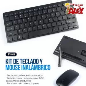 KIT DE TECLADO Y MOUSE INALÁMBRICO