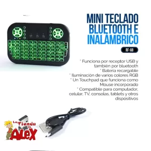 MINI TECLADO BLUETOOTH E INALÁMBRICO RF-AB