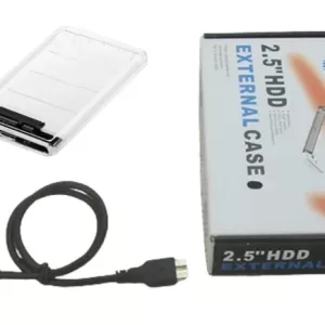 CAJA DE DISCO DURO 2.0 TRNSPARENTE