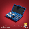 Juego de Copas y Puntas Torx y E-Torx (34 Piezas)