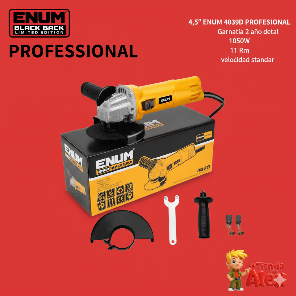 Pulidora 4.5” ENUM 4039D PROFESIONAL