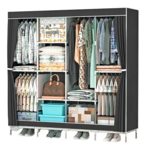 CLÓSET DE TELA PREMIUM Y CORTINAS 4 CUERPOS